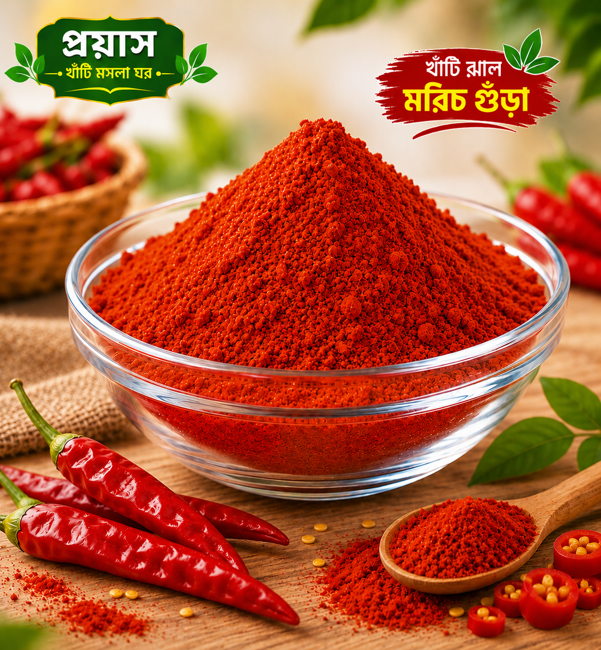 ১ নাম্বার ঝাল মরিচ গুঁড়া